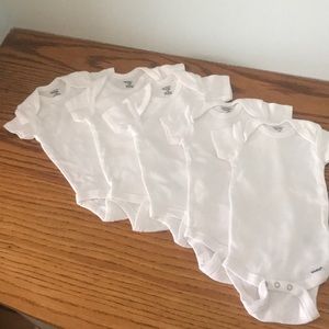 Gerber 3-6 months white onesies